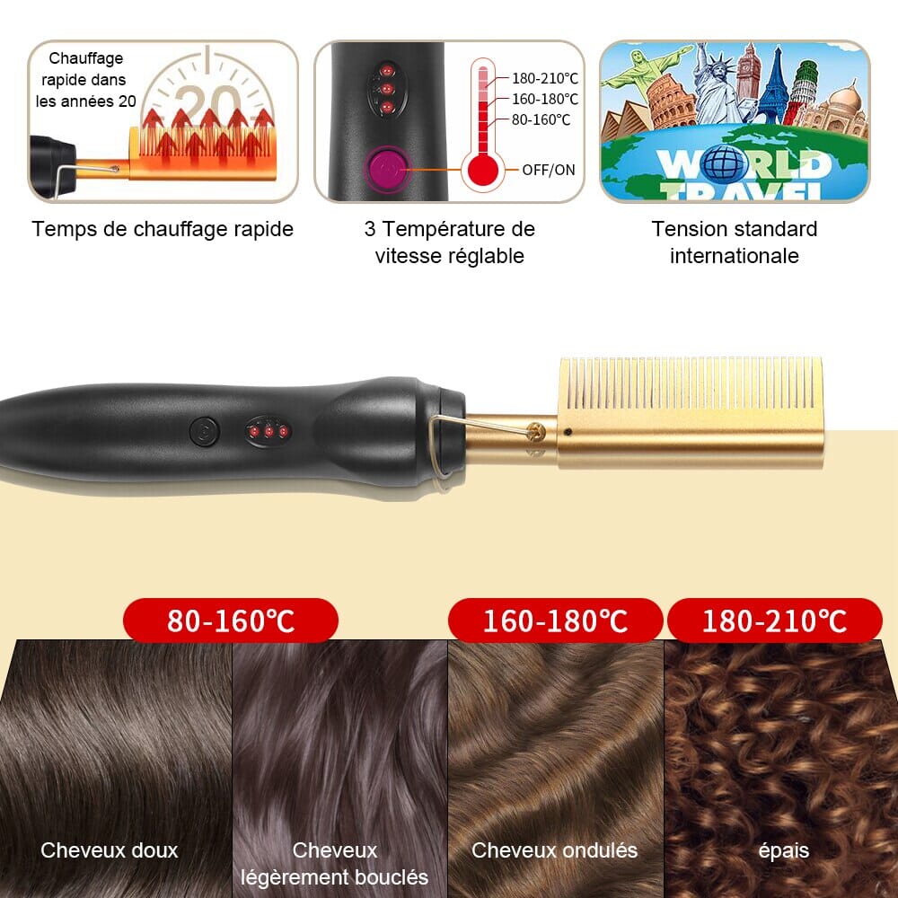 HotComb™ - Lisseur de cheveux pour femmes - FRANCI-BEAUTYWOMAN